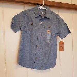 Eight bells chambray button down shirt sz 7